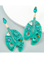 Fashion Green Alloy Diamond Drip Oil Palette Stud Earrings