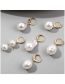 Fashion 7# Geometric Ceramic Grapefruit Pearl Earrings