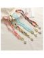 Fashion Mixed Color Suit Geometric Gravel Beaded Bracelet Necklace Set