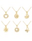 Fashion Golden 7 Bronze Zircon Butterfly Pendant Necklace