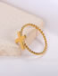 Fashion Gold 4 Stainless Steel Twist Ring