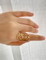 Fashion Gold Metal Cutout Rosette Ring