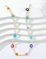 Fashion Color Pure Copper Glazed Flower Pearl Beaded Necklace