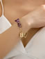 Fashion Gold Titanium Geometric Gravel Beaded Letter Bracelet