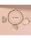 Fashion 4# Alloy Pod Necklace Stud Earrings Ring Set