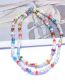 Fashion Color Colorful Glass Mushroom Pearl Beaded Necklace Set