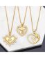 Fashion C Bronze Diamond Love Mother And Child Necklace