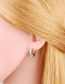Fashion Pink Geometric Zirconium Oil Drop Eye Earrings