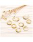Fashion White Geometric Diamond Round Earrings