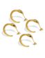Fashion Gold Black Zircon Earrings Titanium Snake Earrings