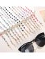 Fashion Lavender Pearl Crystal Beaded Glasses Chain