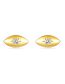 Fashion Rose Gold Metal Diamond Starburst Stud Earrings