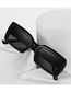 Fashion Leopard Frame Double Tea Tablets Small Square Frame Sunglasses