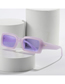 Fashion Jelly Purple Frame Double Tea Tablets Small Square Frame Sunglasses