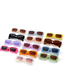 Fashion Jelly Yellow Frame Double Tea Tablets Small Square Frame Sunglasses