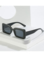 Fashion Solid White Frame Double Gray Small Square Frame Sunglasses