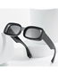 Fashion Transparent Frame Tea Slices Small Square Frame Sunglasses