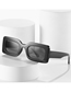Fashion Transparent Frame Green Tea Tablets Small Square Frame Sunglasses