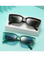 Fashion Upper Black And Lower Bean Curd Double Gray Slices Pc Frame Sunglasses