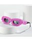 Fashion Pink Fur Plush Square Sunglasses
