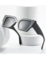 Fashion Grey Porcelain Frame Large Square Frame Sunglasses