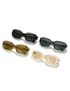 Fashion Gray-green Frame Gray Sheet Square Angular Irregular Sunglasses