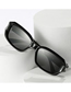 Fashion Gray-green Frame Gray Sheet Square Angular Irregular Sunglasses