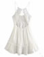 Fashion White Bubble Grace Halter Dress