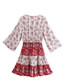Fashion Suit Rayon Print Lace-up Dress