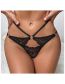Fashion Black Lace Lace-up Three-point Panties