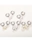 Fashion 10# Titanium Irregular Pearl Earrings