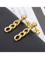 Fashion Platinum Titanium Long Fringe Chain Drop Earrings