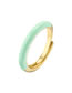 Fashion Light Green Copper Gold Plated Drip Ring