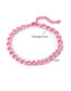Fashion Pink Stainless Steel Geometric Chain Bracelet