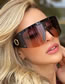 Fashion Blue Grey Pc Integrated Large Frame Sunglasses