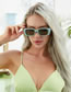 Fashion Desert Green Pc Square Small Frame Sunglasses