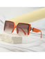 Fashion Orange Tea Grey Pc Square Large Frame Sunglasses