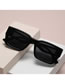 Fashion Transparent Light Tea Double Gray Pc Square Large Frame Sunglasses