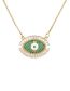 Fashion 2# Bronze Zirconium Eye Necklace