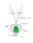 Fashion Green Dongling Solid Copper Geometric Heart Protein Necklace