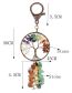 Fashion Round-2 Pure Copper Gravel Tree Of Life Winding Love Tassel Keychain