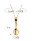 Fashion Gold Color Stainless Steel Spoon Necklace