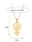 Fashion Gold Color Stainless Steel Cheers Gesture Necklace