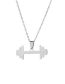 Fashion Gold Color Stainless Steel Dumbbell Necklace