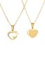 Fashion Love Titanium Steel Heart Necklace Set