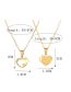 Fashion Love-2 Titanium Steel Heart Necklace Set