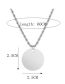 Fashion Silver Color Stainless Steel Round Light Plate Necklace