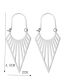 Fashion 2# Stainless Steel Cutout Geometric Triangle Earrings