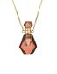 Fashion Brown Crystal Semi-precious Amethyst Pink Crystal Perfume Bottle Necklace