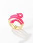 Fashion Purple Copper Drip Oil Snake Ring